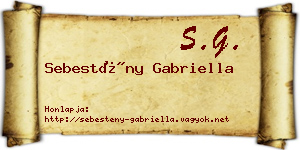 Sebestény Gabriella névjegykártya