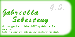 gabriella sebesteny business card